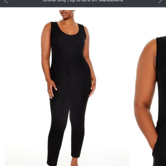 FOREVER 21+ 1X XXL Set Of 2 Knit Catsuit One Piece Black Olive Green NET R$56 - Picture 5 of 7